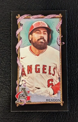 2023 Topps Allen and Ginter Anthony Rendon Mini Black Border Los Angeles Angels - Image 1 of 2
