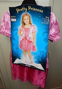 Halloween Costume Pretty Princess Dress Pink X Lg 4 To 6 42 lbs Fun World 122T
