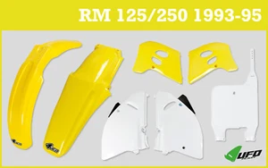 Suzuki RM 125 250 1993 - 1995 UFO Motocross Plastic Kit with inverted plate OEM - Picture 1 of 1