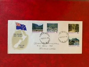 NEW ZEALAND 1975 FDC FOREST PARK LAKE SUMNER KAWEKA COROMANDEL NORTH WEST NELSON - Picture 1 of 1