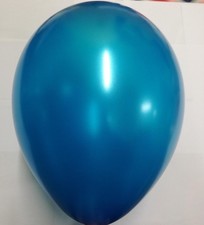 50 PALLONCINI BLU 10' METALLIZZATO