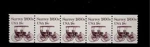 US Scott #1907, Plate #8 Coil of 5 1981 Surrey 18c VF MNH - Picture 1 of 1