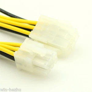 100pcs 6-Pin 12V Male to Female Power Supply Extension Cable/Cord 30cm - Picture 1 of 5