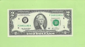 2003A ..UNCIRC $2 F 1491 1182 A .... 2003A $2 F-A NICE NOTE FRN - Picture 1 of 2
