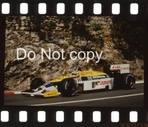 NELSON PIQUET WILLIAMS FW11 MONACO GP 1987 35MM NEGATIVE PHOTOGRAPH FOTO - Picture 1 of 2
