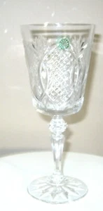 Vaso de Vino de Cristal Irlandés Galway 7" Vaya Firmada Parte Inferior NUEVO Diseño de Piña - Imagen 1 de 3