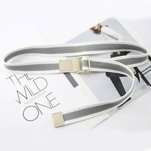 Fashion Casual Waistbands Unisex Striped Canvas Belt Simple All-match