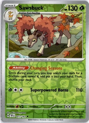 Sawsbuck Uncommon SV05: Temporal Forces 017/162 NM - Image 1 of 2