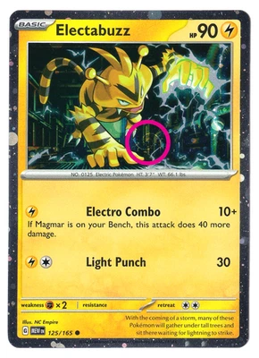 HD COSMOS HOLO HD SWIRL Electabuzz 125/165 - Pokemon 151 Promo (E) - Image 1 of 3
