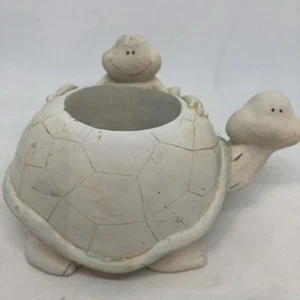 Cute Turtle & Frog Tea Light Candle Holder Vintage Whimsical Decor Succulent Pot - Picture 1 of 9