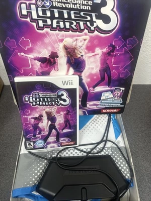 Dance Revolution Hottest Party 3 Nintendo Wii Paquete con Dance Pad Mat y Juego Foto 1 de 4