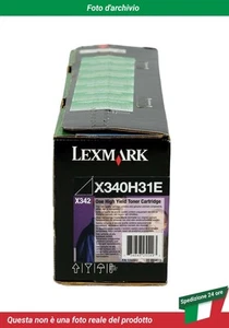X340H31E Lexmark X342n Cartuccia del Toner Nero - Zdjęcie 1 z 4