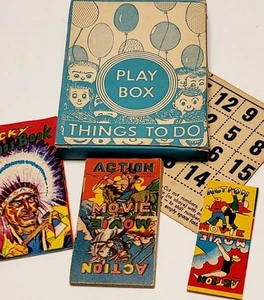Play Box Vintage Thigs To Do Libro Tatuaggi Fortunato Film Azione Cowboy Indiano Giappone - Foto 1 di 11