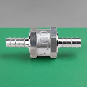 2 Pcs 8mm 5/16" Fuel Non-Return One Way Check Valve Petrol Diesel Oil Aluminum - Picture 1 of 16