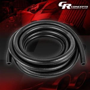 Black NBR Rubber 10 Feet 3AN 3/16" ID Diesel Gasline Oil Grease Fuel Line Hose - Picture 1 of 6