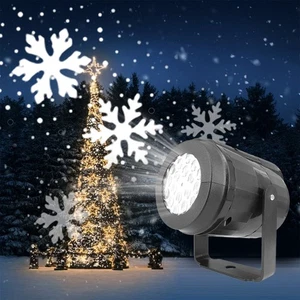 Proiettore Natalizio LED Luce Laser Fiocco di Neve Paesaggio Giardino Lampada Natale Decorazione - Foto 1 di 25