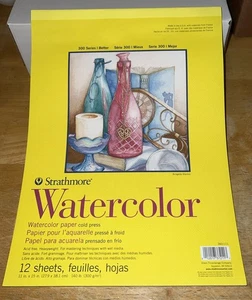 Strathmore 360-111 300 Series Watercolor Pad, 11"x15" - Only 11 Sheets! - Picture 1 of 5