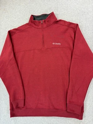 Columbia Sudadera Pullover Clásica Sólida 1/4 Cremallera (Hombre XL) Granate Foto 1 de 4
