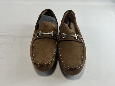 Mocasín sin cordones de cuero marrón Bacco Bucci Arcuri para hombre 11,5D NUEVO Foto 1 de 4