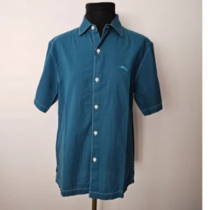 NUEVO CON ETIQUETAS *Tommy Bahama* Camisa para hombre 100 % algodón con botones tinta azul S/S S $99.50 - Imagen 1 de 10