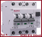 FI+LS-Schalter RCBO B16 300mA Kombination FI-Schalter LS Schalter 3P+N ,Typ A