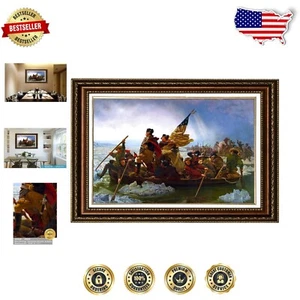 Lienzo artístico enmarcado ligero - Washington Crossing the Delaware 22"x30" - Imagen 1 de 8