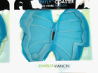 CHARLES VIANCIN Silicone Drink Coaster  ~ Butterfly Blue 🦋🍃🦋🍃🦋