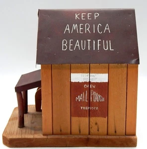 Bolsa de correo grande de colección para casa de pájaros madera metal techo pesado rústico decoración de cabina - Imagen 1 de 9