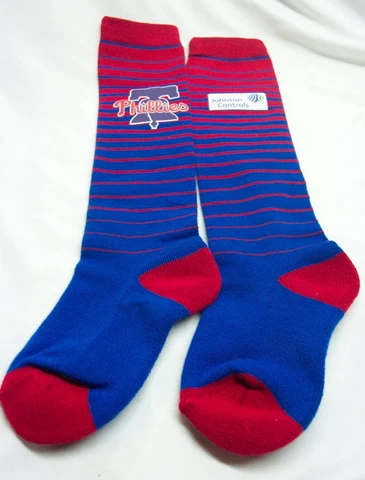 PHILADELPHIA PHILLIES MLB BASEBALL SOCKS MEDIUM Adult NEW Game Give Away Cover