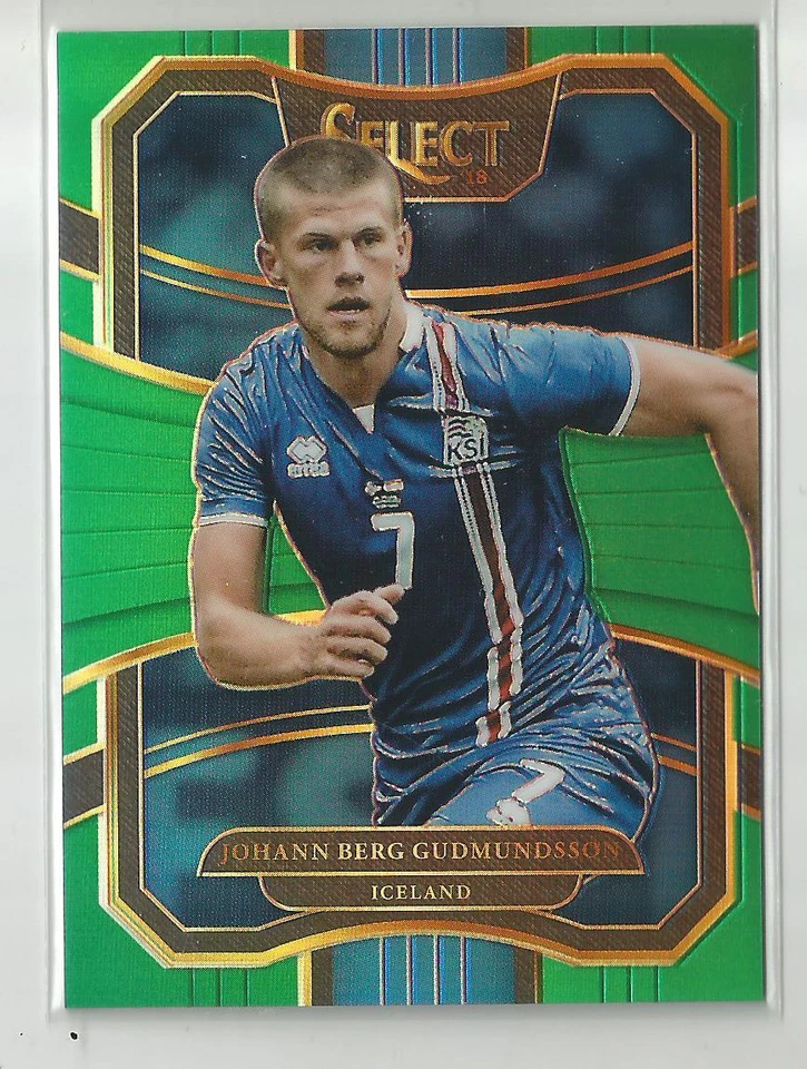 2017-18 Panini Select Johann Berg Gudmundsson Green Refractor Card #ed 3 / 5 - Image 1 of 1