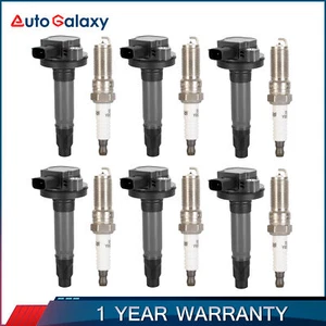 6X Ignition Coils w/ Spark Plugs For Ford F-150 Transit-150 Lincoln MKS 3.7L V6 - Picture 1 of 14