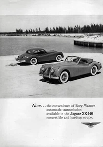 Jaguar XK-140 1956 cupé y roadster anuncio impreso original - Imagen 1 de 1