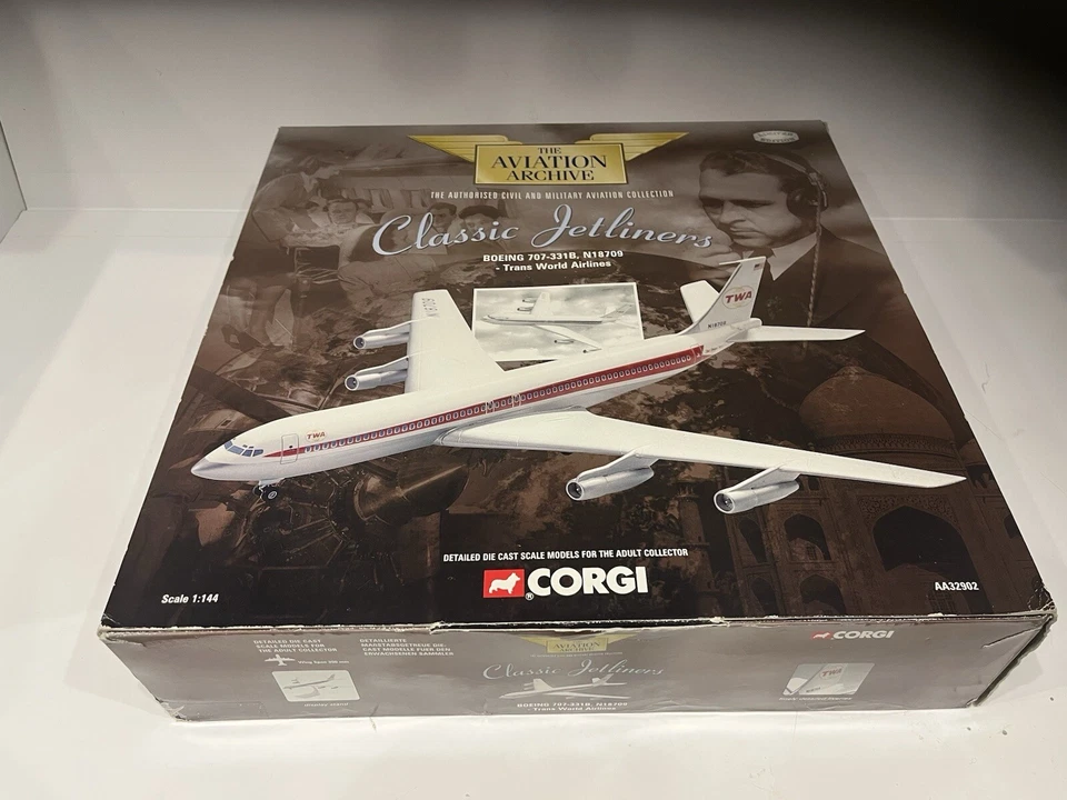 1/144 - BOEING 707-331b TWA - CORGI AVIATION ARCHIVE - NEW - Imagen 1 de 4