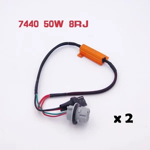 2x Adaptador de cableado Canbus Hyper Flash Fix sin errores para luz de señal de giro LED 7440 - Imagen 1 de 4