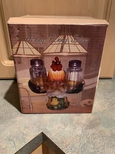 DWK 8-inch Henny Penny Spice Salt and Pepper Shaker Figurine New In Box - Picture 1 of 11