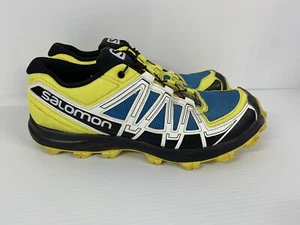 Salomon RARE #4 FELLRAISER sneakers trail US size 8.5 yellow blue black Mens - Picture 1 of 8