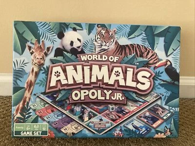 World of Animals opoly Jr. Board Game MasterPieces SEALED - Image 1 of 3
