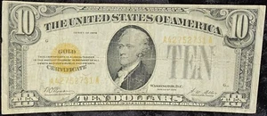 $10 1928 Gold Certificate FR#2400 Small Woods/Mellon KVE Investments - Picture 1 of 3
