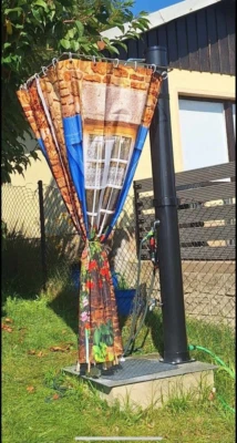 Sichtschutz & Duschkabiene für Solardusche Gartendusche Außendusche Natur  ⭐⭐⭐⭐⭐ - Bild 1 von 4