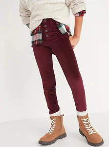 Old Navy Kid Girls High Waisted Rockstar Super Skinny Velvet Pants Size 18 - Picture 1 of 1