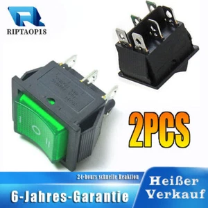 2PCS Kippschalter Ein-Aus-Ein DPDT 6 Endpunkte 16 A 230V AC einbauschalter Grün - Bild 1 von 4