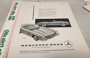 1958 MERCEDES BENZ 190SL 300SL Sales Advert - Bild 1 von 1