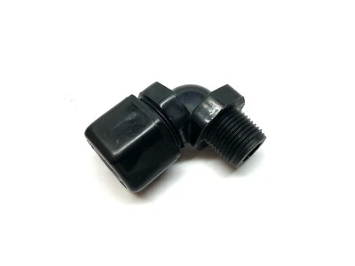 Parker P8ME6 Compression Style Plastic 90 Degree Fitting 1/2" Tube 3/8" Thread - Image 1 of 3