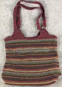 The Sak Belle Shoulder Bag Multicolor Stripes Crochet Woven Gypsy Hobo Boho  - Bild 1 von 15