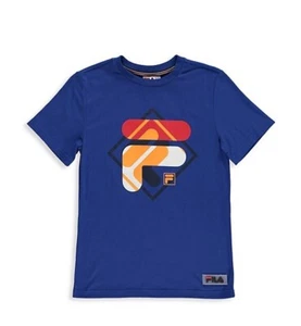 NEW Fila Logo Graphic T-Shirt Size M Blue SHIPS FAST - Picture 1 of 2