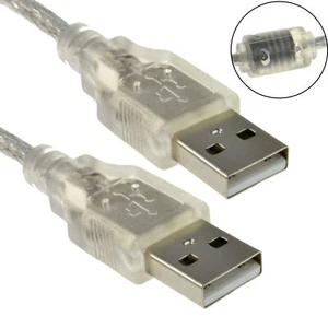 Câble USB 2.0 Hi-Speed A Vers A 24AWG Ferrite 50cm/1m/2m - Afbeelding 1 van 5