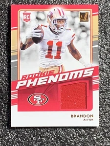 2020 Panini Donruss Football Rookie Phenoms Jersey Relic Brandon Aiyuk RC 49ers - Picture 1 of 6
