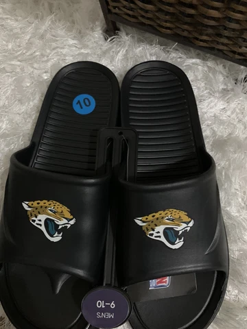 Jacksonville Jags Slide Sandals Men Size 9-10 Large NFL NWT Cover