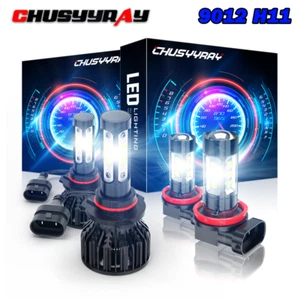 For Dodge Challenger 2015-2021 LED Headlight Bulbs Hi/Lo Beam+Fog Light Kit 4Pcs - Foto 1 di 13