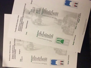 1964-65 Rangers v Rapid Vienna European Champions Cup 2nd Round Matchsheets - Picture 1 of 1